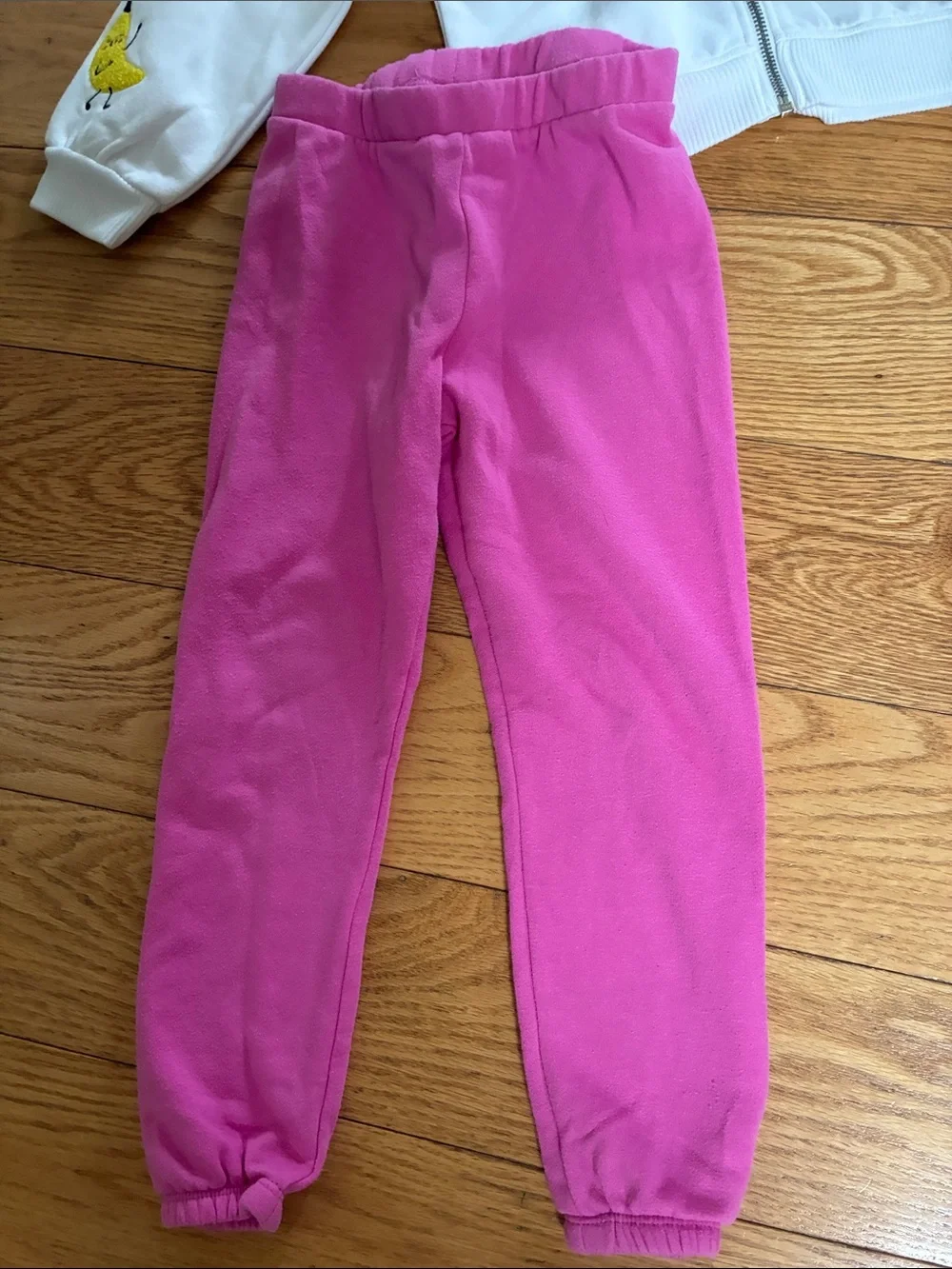 Old Navy Girls Bright Pink Hoodie with Rainbow & Fun Patches